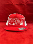 Red and white snap back